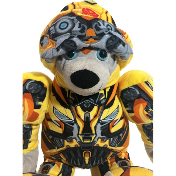 Build A Bear Transformers Bumblebee Yellow 17" Changes to Autobot Movable Arms - Picture 5 of 13